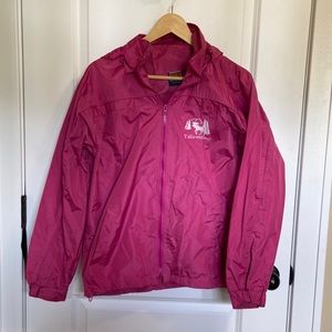 Pink rain jacket